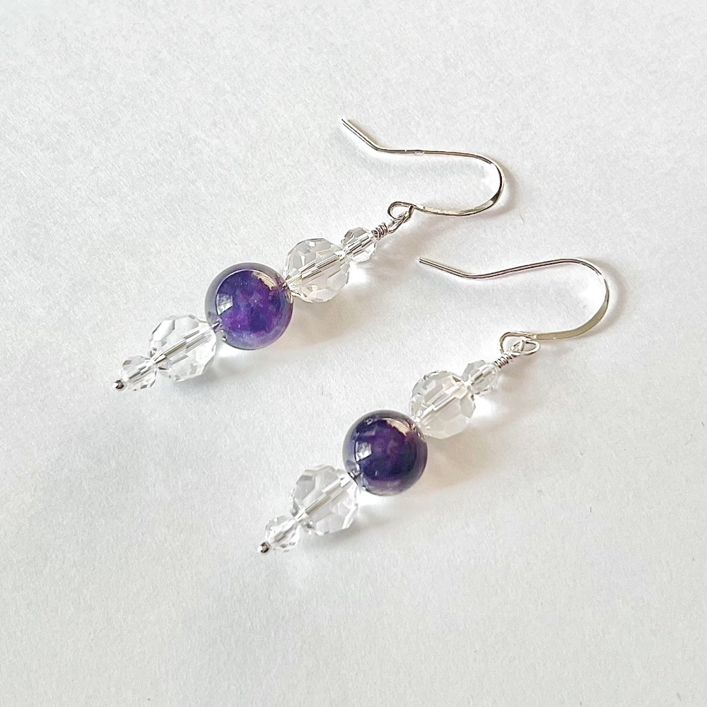 Contemporary Artisan Beaded Earrings 925 Ear Wires